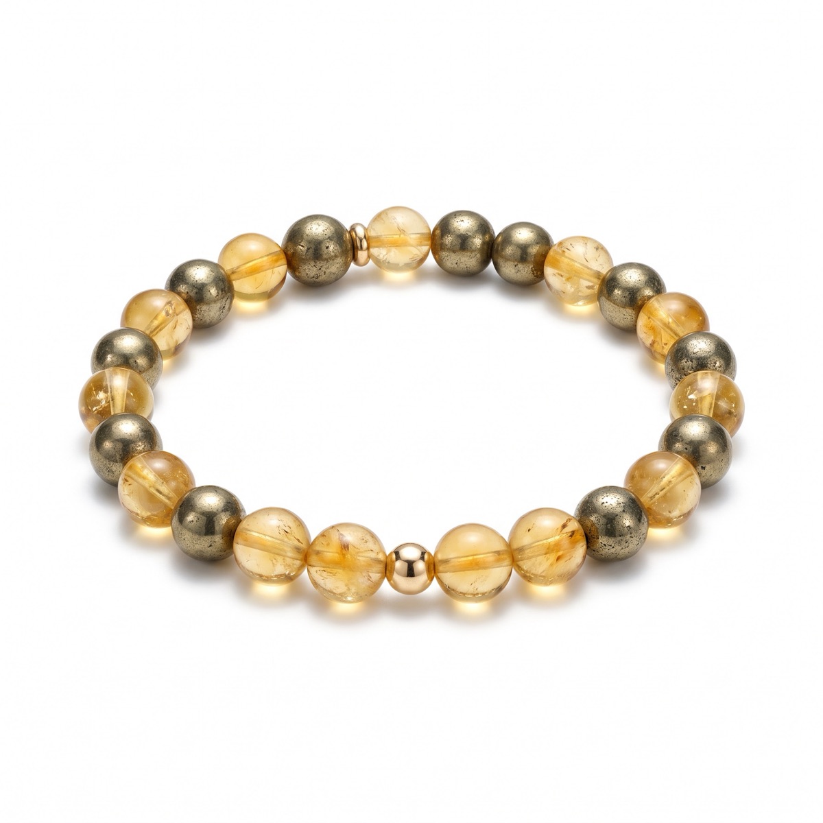 The Alchemist — Abundance Bracelet · Citrine & Pyrite