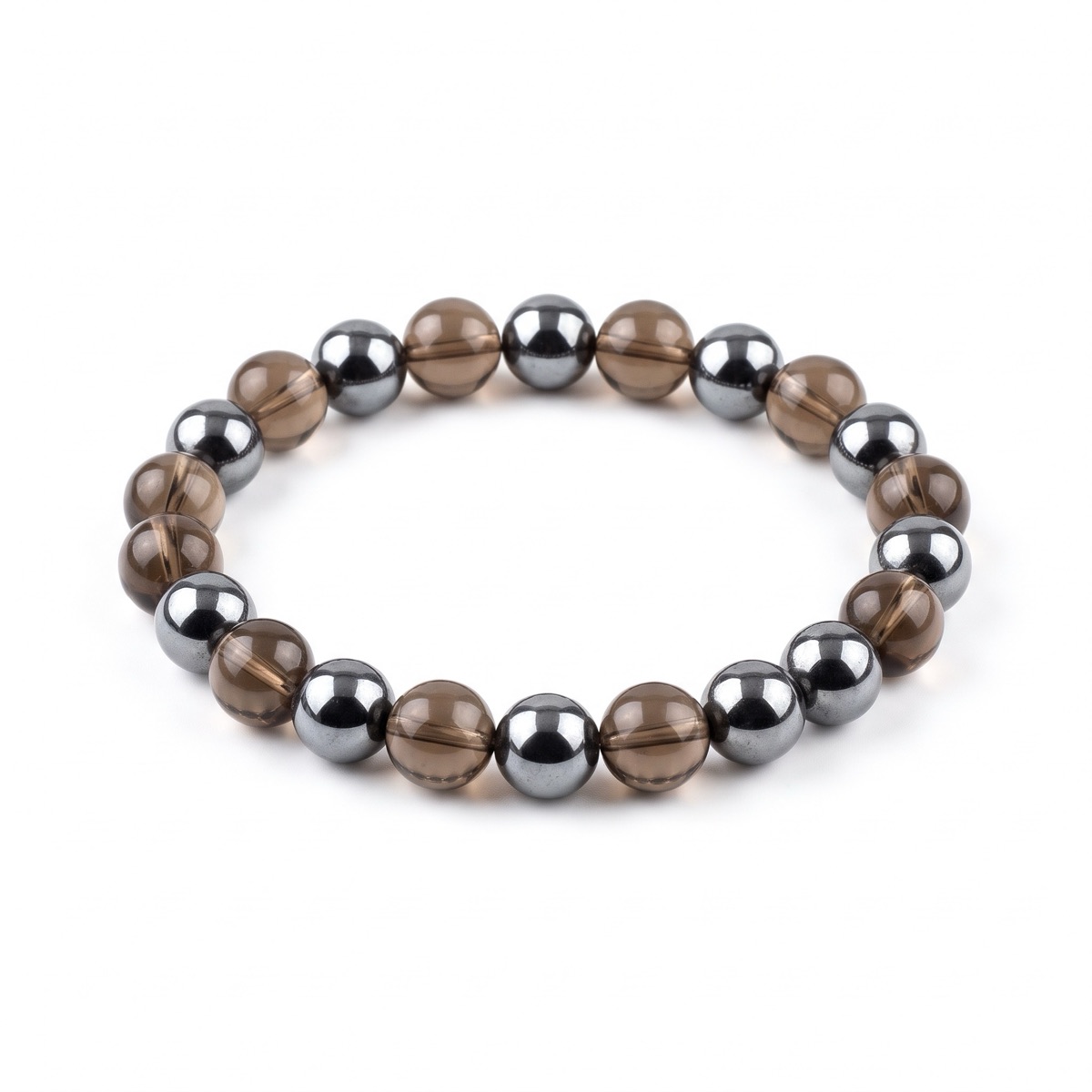 The Anchor — Grounding Bracelet · Smoky Quartz & Hematite