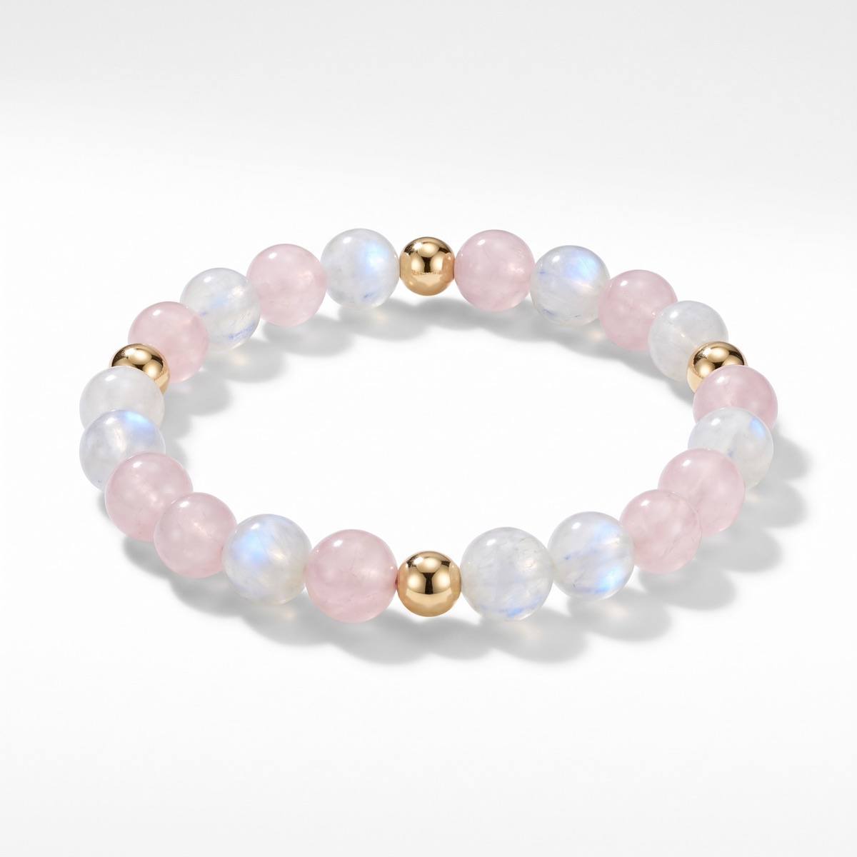 The Devotion — Love Bracelet · Rose Quartz & Moonstone