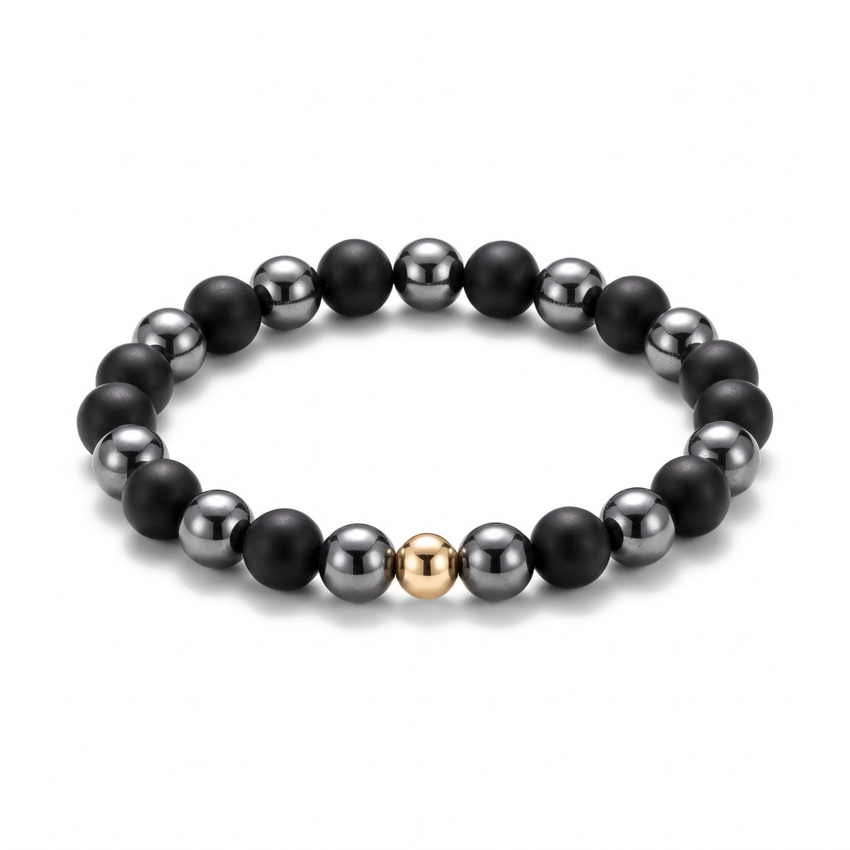 The Guardian — Protection Bracelet · Black Tourmaline & Hematite