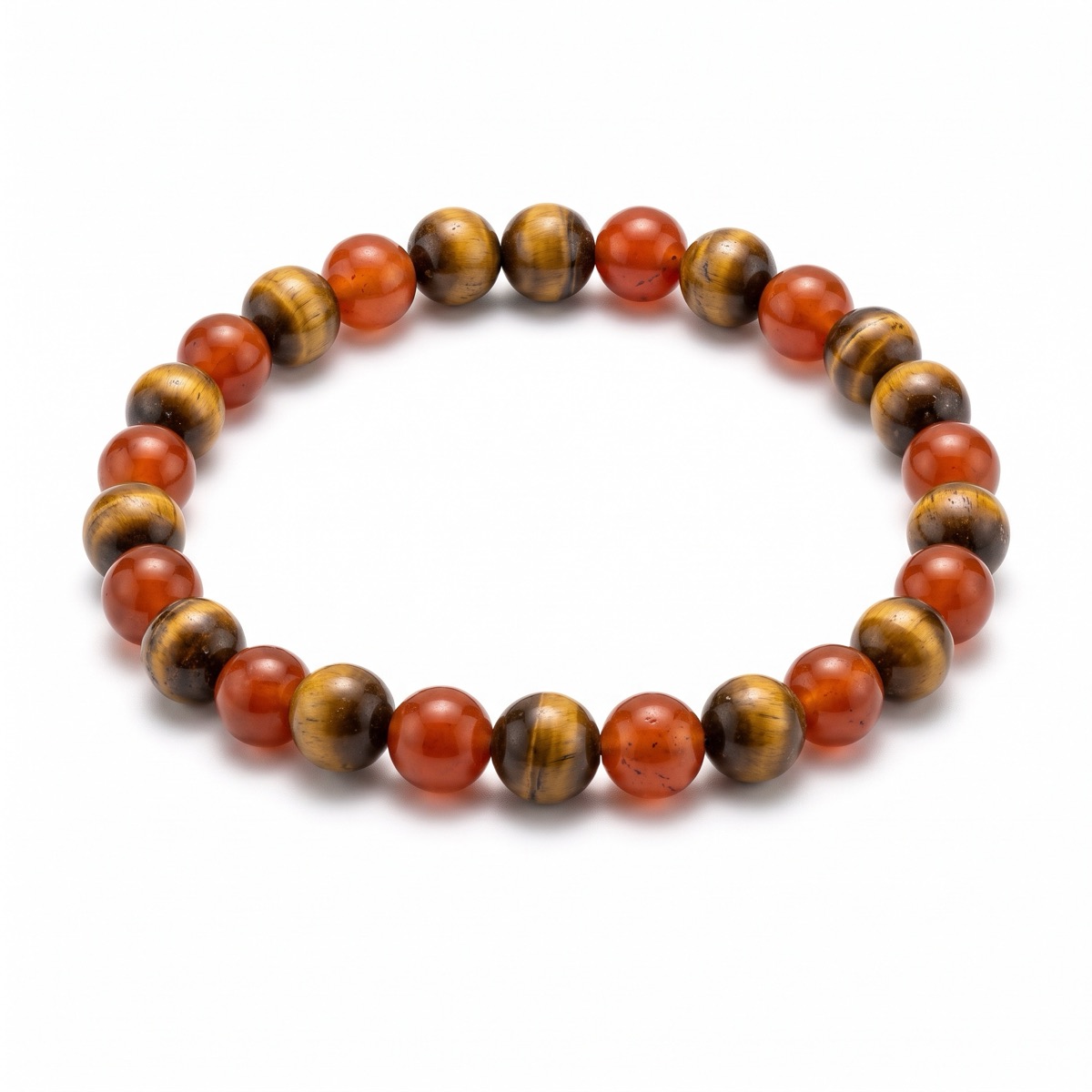 The Lionheart — Confidence Bracelet · Tiger's Eye & Carnelian